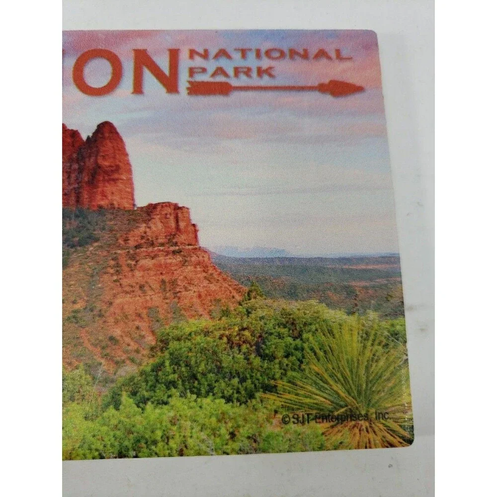 Zion National Park Absorbent Stone Coaster SJT Enterprises Cork Backed Utah